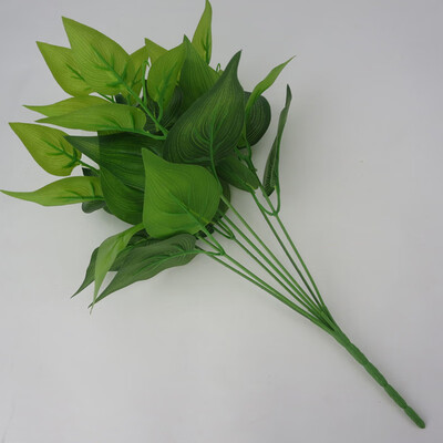 

Artificial Fake Silk Plant Green Leaves Wall Home Courtyard Wedding Party Decor
