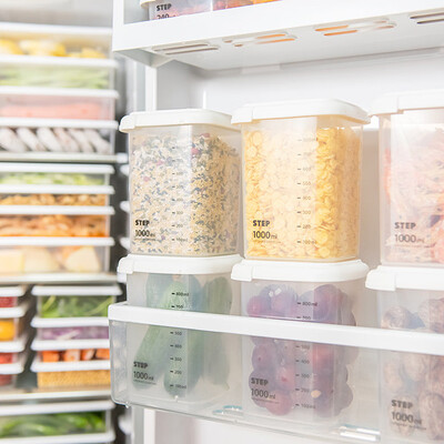 

Gobestart Plastic Sealed Cans Kitchen Storage Box Transparent Food Canister Keep Fresh A