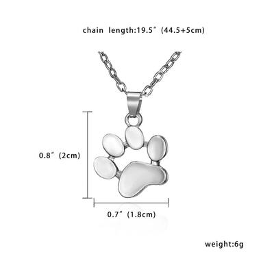 

Fashion Cute Animal Cat Claw Palm Foot Necklace Zinc Alloy Footprint Necklace&Pendants Jewelry Women Long Chain Sweater Necklace