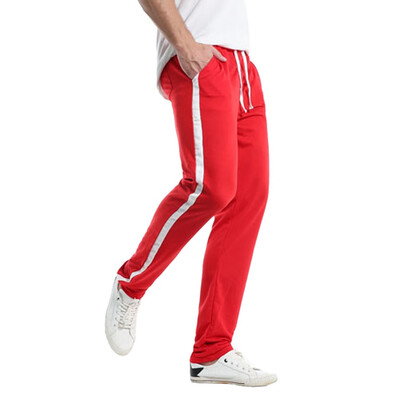 

Gobestart Mens Casual Slim Sports Pants Striped Trousers Baggy Harem Long Pants
