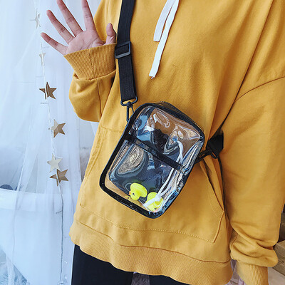 

Gobestart Women Transparent Versatile Messenger Bag Shoulder Fashion Bag