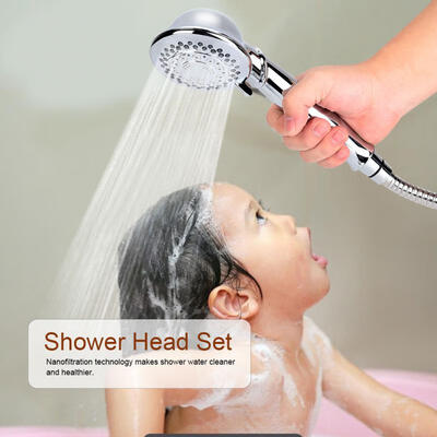 

Greensen Bathroom Shower Head with Handheld Sprayer Set Chrome Plating Wall Mount Bracket Holder