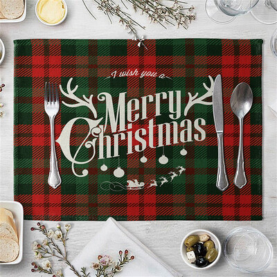 

Gobestart Christmas Kitchen Living Room Decoration Home Restaurant Table Mat Hotel Supplies