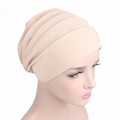 

Female Hat Indian Muslim Lady Vintage Solid Cancer Hat Makeup Cap Chemotherapy Cap 6 Colors