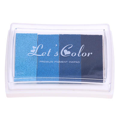 

4 Colors Gradient Inkpad DIY Stamp Colored Ink Pad Kids Printing Stationery