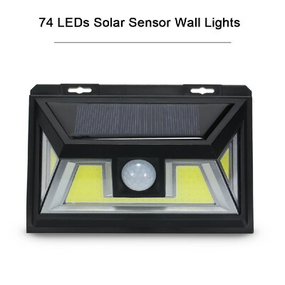 

Solar Sensor Wall Lights Super Split 74LED Waterproof Solar Powered PIR Motion Sensor Energy Saving Night Lights for Garden Fenc