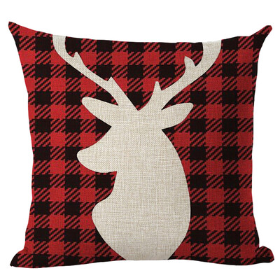 

〖Follure〗Merry Christmas Pillow Cases Linen Sofa Cushion Cover Home Decor Pillow Core