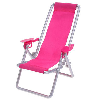 

Foldable Deckchair Lounge Beach Chair Furniture for Girls Doll Princess Toy