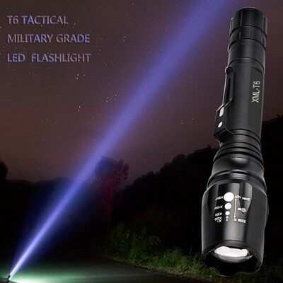 

Saidsome Elfeland T6 Tactical Military LED Flashlight Torch 50000LM Zoomable 5-Mode flashlight lamp