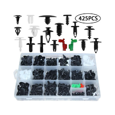 

425Pcs Assorted Car Body Plastics Push Retainer Pin Rivet Fasteners Trim Moulding Clip Automotive Furniture Assembly Expansion Scr