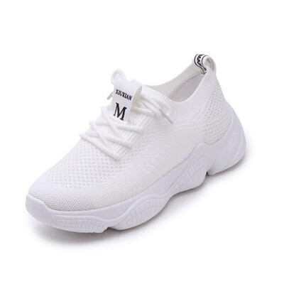 

DIWEINI 2019 Spring New Women casual shoes fashion breathable lightweight Walking mesh lace up flat shoes sneakers women