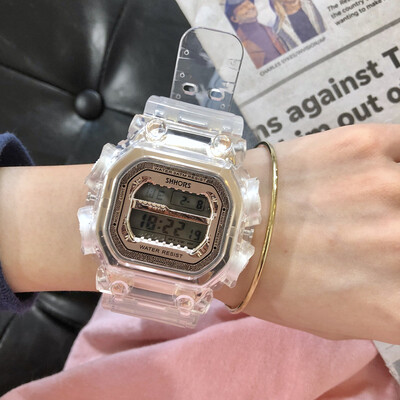 

Unicorn Watch Female ins Middle School Couple Korean Haragufeng Waterproof Transparent Electronic Watch