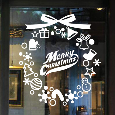 

Tailored Merry Christmas Window Wall Sticker Decals Snowflake Santa Claus Home Xmas Decor