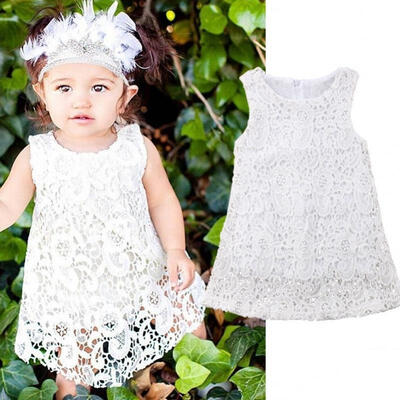 

Summer Toddler Kids Baby Girls Sleeveless Lace Party Dress Sundress Clothes