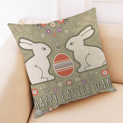 

Siaonvr Happy Easter Sofa Bed Home Decoration Festival Pillow Case Cushion Cover