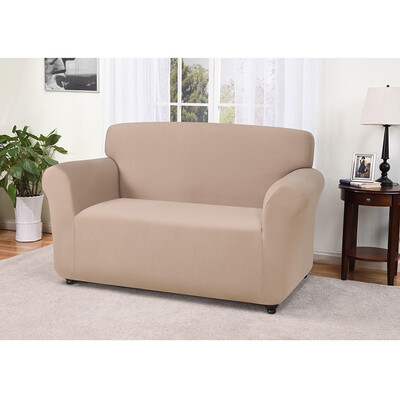 

SUPIN Jersey knit Loveseat slipcover Polyester&Spandex 2 Seater Cushion Couch CoverSlipcovers Furniture Protectors 7701