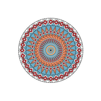 

Toponeto European Mandala Flower Series Round Carpets for Room Computer Chair Area Rug