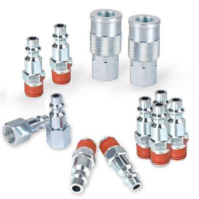 

12Pcs 14"NPT Air Coupler Plug Kit Air Hose Fittings Quick Connect