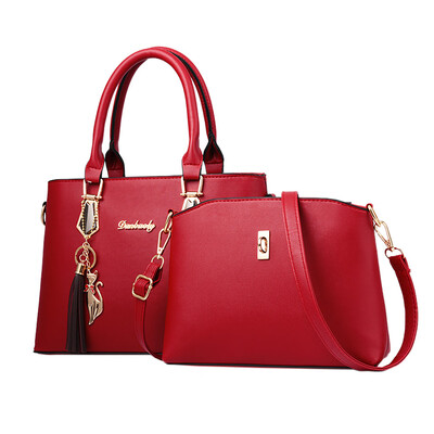 

Tailored Women Fashion Handbags Tote Bag Shoulder Bag Top Handle Satchel Purse Set 2pcs