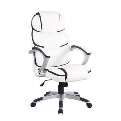 

Ergonomic PU Leather High Back Executive Computer Desk Task Office Chair White