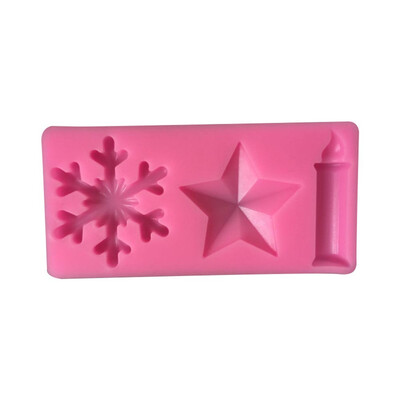 

DIY Christmas Snowflake Star Candle Chocolate Mould Turned Sugar Silicone Mould