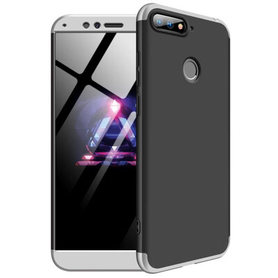

MOONCASE Huawei Honor 7AY6 2018 three-section all-inclusive shield - black silver