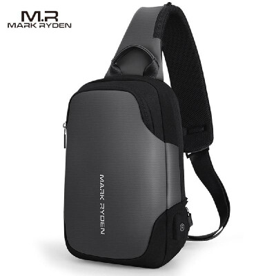 

MARK RYDEN Portable Fashionable Casual Anti-Thief Multifunctional Waterproof USB Charging Men Single-Shoulder Bag