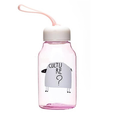 

New Transparent Plastic Student Water Bottle 350ml Portable Water Bottle Sports Decor Water Bottle with Tea Filter Layer