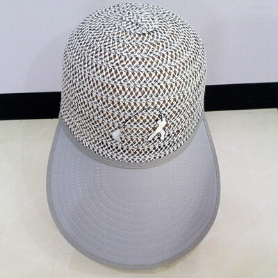 

Fashion Men Sunshade Cap Long Brim Fishing Cap Straw Woven Breathable Net Cap Sunscreen Duck Tongue Hats