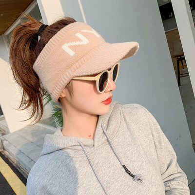 

New Hat for FallWinter 2019 Female Korean Fashion Net Red Empty Top Hat Tide Foldable Duck Tongue White Baseball Hat Male