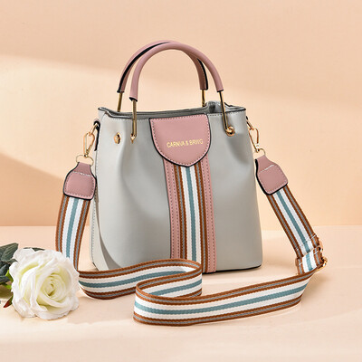 

Girl sweet Korean version ins super fire bucket bag tide student large capacity single shoulder portable color bag diagonal package
