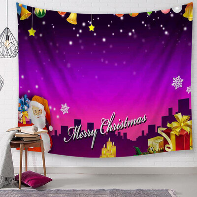 

Siaonvr Christmas Tapestry Santa Print Wall Hanging Tapestry Art Home Decor