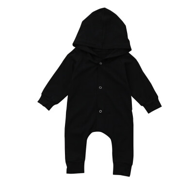 

Newborn Baby Girls Boys Cotton Hooded Romper Jumpsuit Pajamas Clothes Outfits