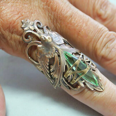 

Women&39S Fashion Vintage 925 Sterling Silver Emerald Zircon Ring Female Jewelry Anniversary Gift