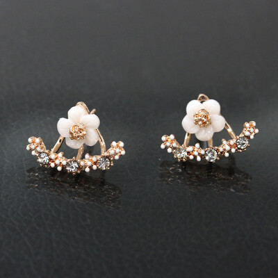 

Fashion earing for women 2018 after hanging flowers stud earrings temperament trend statement earrings Korean earrings for women