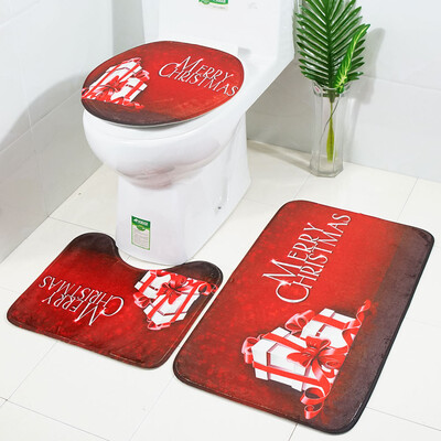 

〖Follure〗3pcs Christmas Suction Grip Bath Mat Bathroom Kitchen Carpet Doormats Decor