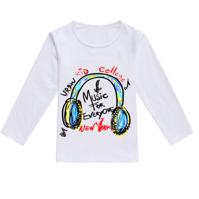 

Toddler Baby Kids Boys Girls Spring Cartoon Print Tops T-shirt Casual Clothes