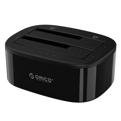 

ORICO 6228US3 Dual Bay 2535 inch HDD SSD USB 30 Docking Station Case