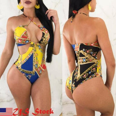 

sexy Women One-Piece Swimsuit Bandage Bikini Push-up Padded Bathing Swimwear