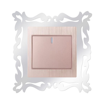 

Gobestart Switch Sticker Home Decor Wall Sticker Mirror For Shop Home Wall Decoration 4PC