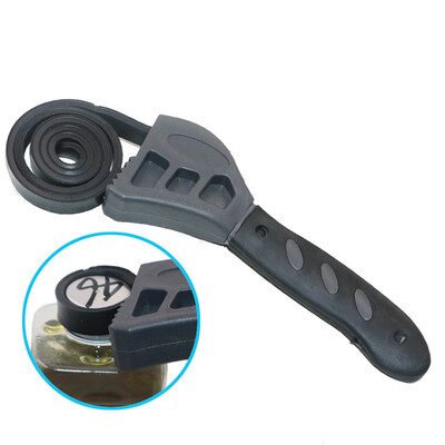 

〖Follure〗New 500mm Rubber Strap Wrench Universal Black Wrench Adjustable Spanner