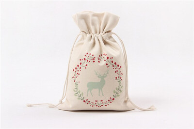 

FUNNYBUNNY Christmas Gift Bags Drawstring Gift Packages Santa Sack Wedding Candy Wrap Bags 95 x 63 Reusable Linen Pouches