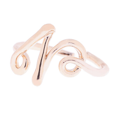 

Rose Gold A-Z 26 Letters Initial Name Rings Women Men Weeding Bride Jewelry