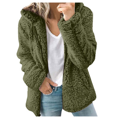 

Toponeto Womens Autumn Winter Long Sleeve Thick Hooded Open Stitch Coat Jacket Cardigan