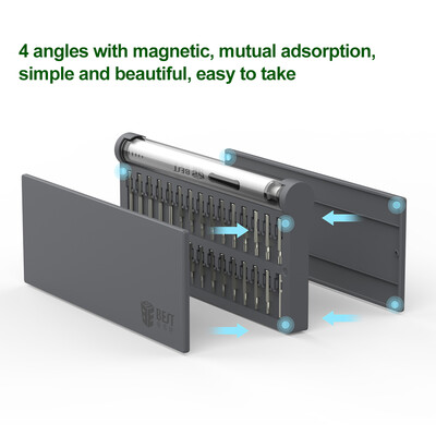 

BEST Small Cordless Rechargeable Screwdriver Set Repair Tool Kit for Electronics Cellphone PC Tablet Watch