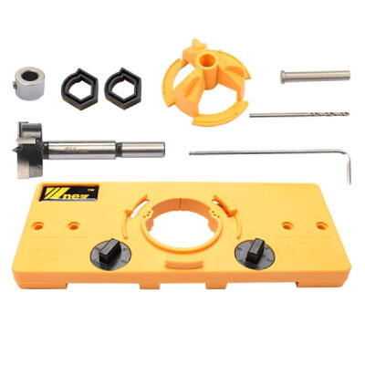 

Carpentry 35mm Wood Drill Bits Hinge Drilling Tool Jig Kit for Door Window Saw Pilot Stop DIY Woodworking Tools