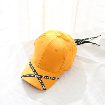 

Summer hat female Cap Korean spring tide Joker curved brim long belt lovers baseball cap student leisure