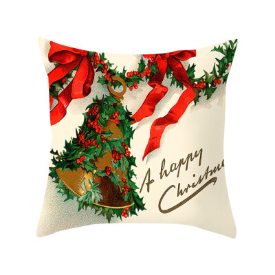 

Tailored Christmas Series Home Decor Polyester Peach Skin Pillow Case 18x18in