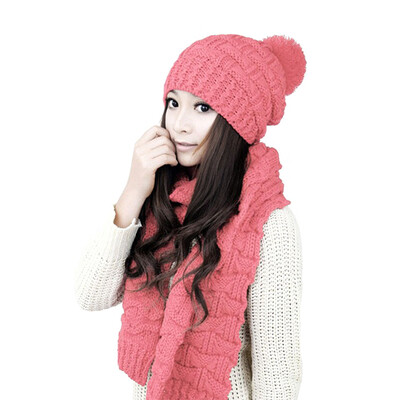 

Sweater Scarf&Hat Set Keep Warm in Winter Knitted Hat
