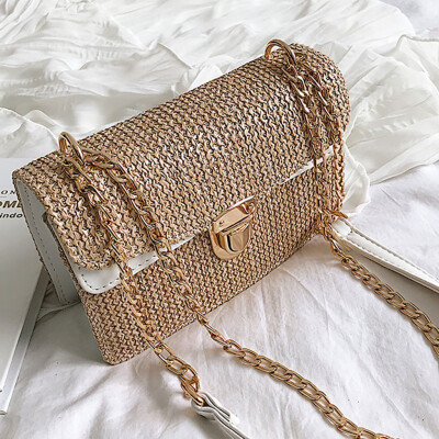 

Tailored Women New Fashion Wild Chain Bag Messenger Shoulder Bag Weaving Bag